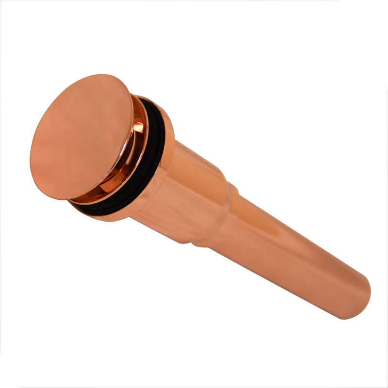 Dome 1.5" Drain Stopper Bathroom Sink Drain, Polished Copper