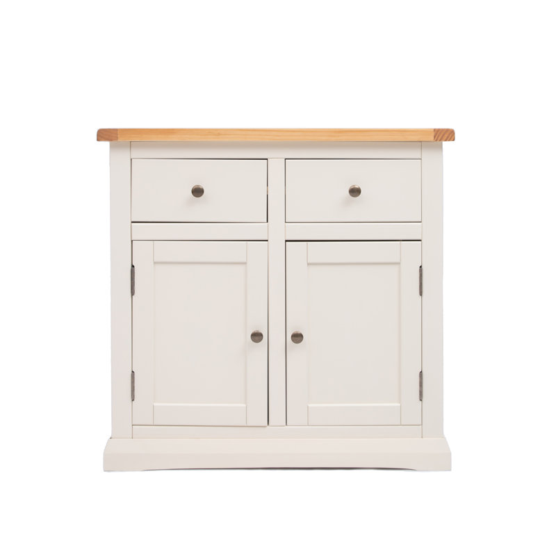 Naugle 84cm Sideboard, Brown/White/Bronze