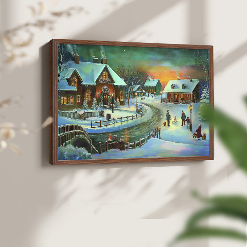 «Chirstmas Art» - CDLxxxvii - reproduction encadrée, H 11 po x l 14 po, Noyer