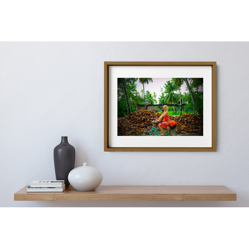 Coconut Dream Print by Joseph Regan, 22" H x 26" W x 0.75" D, Walnut