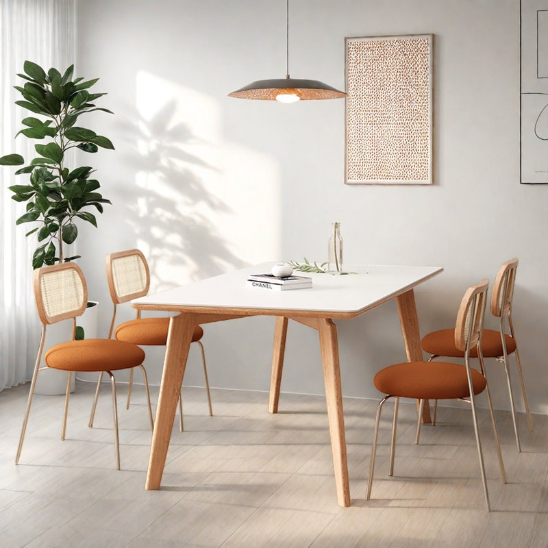 Petit ensemble de table à manger familial simple et moderne, H 29,52 po x L 55,11 po x l 31,49 po