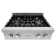 ZLINE 30 in. Legacy Gas Rangetop with 4 Brass Burners and Porcelain Cooktop in Satin Steel