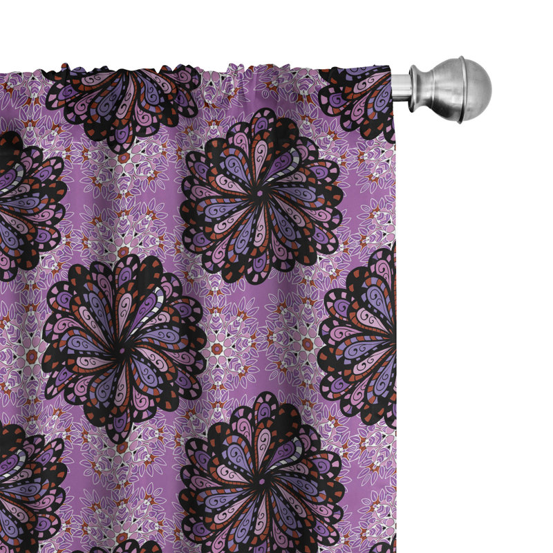 Beauty Boho Semi-Sheer Rod Pocket Sliding Panel, 28" x 63"