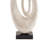 Mother of Pearl Shell Swirl Abstract Decorative Sculpture with Black Base-20525671