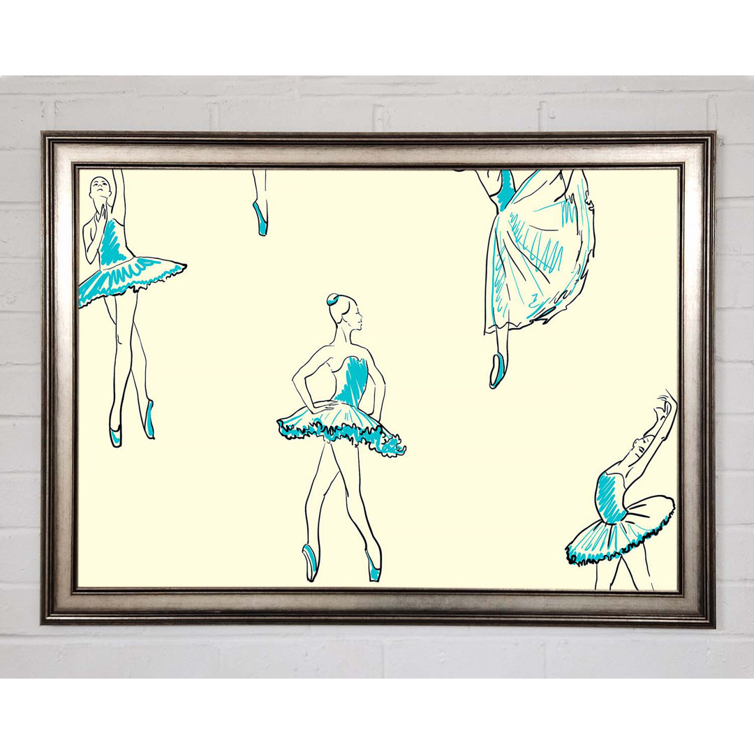 Gerahmtes Leinwandbild Blue Ballerina 7