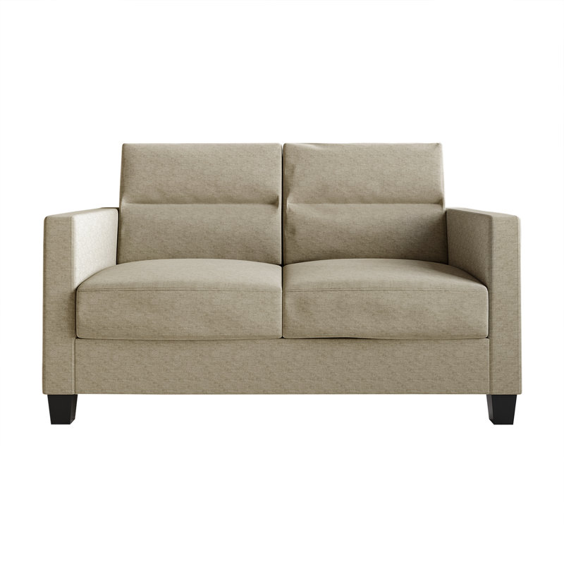 Macy Upholstered Loveseat, Dark Beige