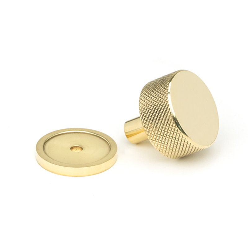 Round Knob, Polished Brass, 3 cm
