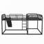 MM Black Twin Over Twin And Full Over Full L-Shaped Bunk Bed With Ladder-571491590