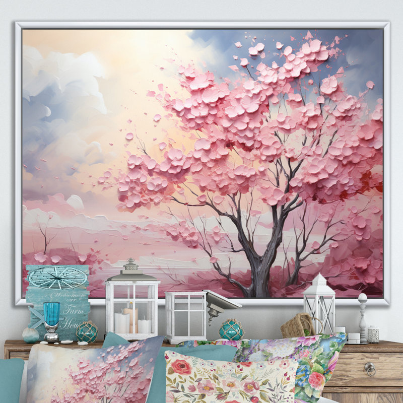 Nuage prairies collages II - impression, Cadre flottant blanc, H 12 po x l 20 po x P 1 po