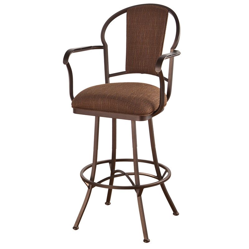 Tabouret de bar et de comptoir Allendale, Noir mat, Orge de Bacova, Tabouret de comptoir (assise de 26 po de hauteur)