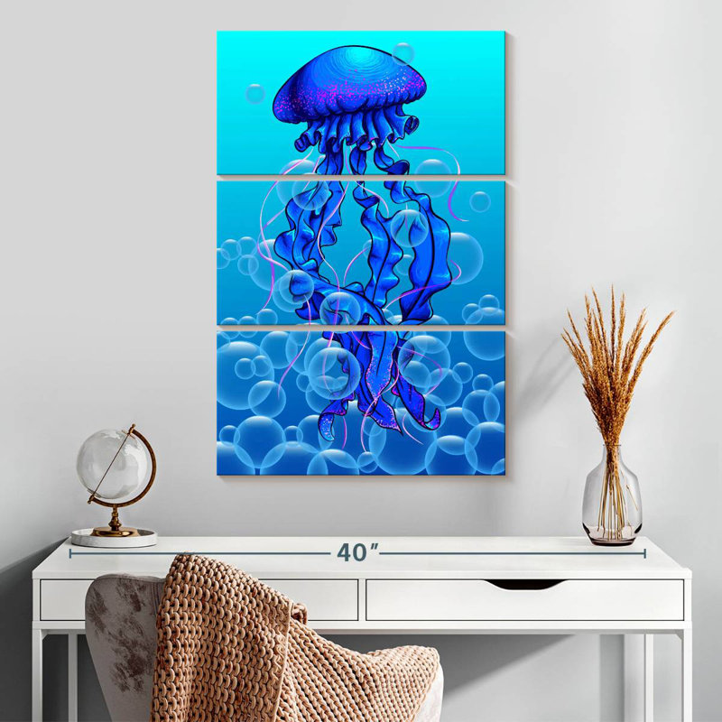 Brampt Jellyfish Bubbles, 32" H x 20" W