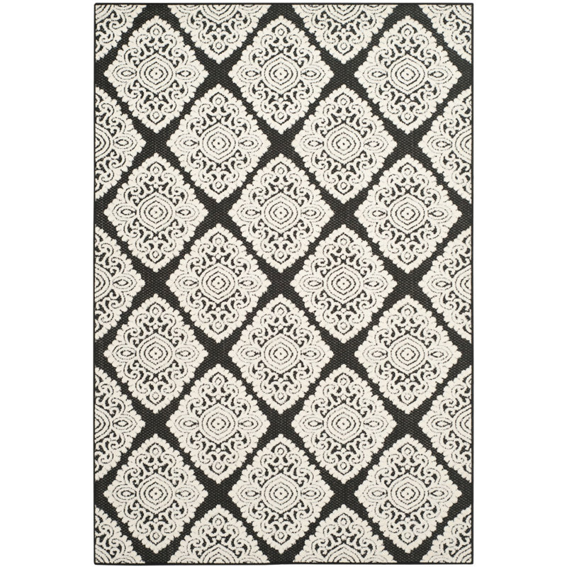 Mccracken Floral Hand Woven Indoor / Outdoor Area Rug, Rectangle 122 x 183 cm