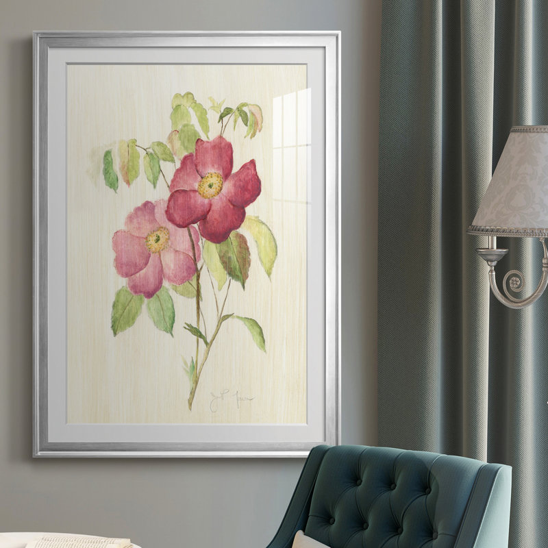 Dusty Rose II - peinture encadrée, Argent, H 30,5 po x l 42,5 po x P 1,5 po
