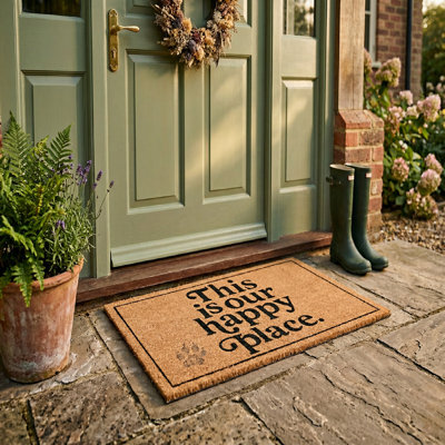 Coir Door Mat This Is Our Happy Place