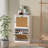 2-Tiers Rattan Shoes Cabinet with Flip-Drawers and Adjustable Shelves