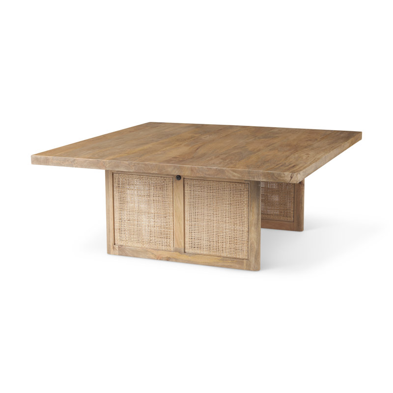 Solid Wood Coffee Table, Light Brown