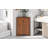 Brown Triangle Bathroom Storage Cabinet With Adjustable Shelves, Freestanding Floor Cabinet For Home Kitchen-1812806767
