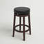 Tabouret rembourré pivotant avec structure en bois massif Baylis-19293858-44944665
