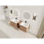 Ensemble de meuble-lavabo mural élégant en contreplaqué de style contemporain idéal pour les salles de bain