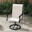 Chaises pivotantes de patio, dossier haut moderne en maille d'acier pour le jardin