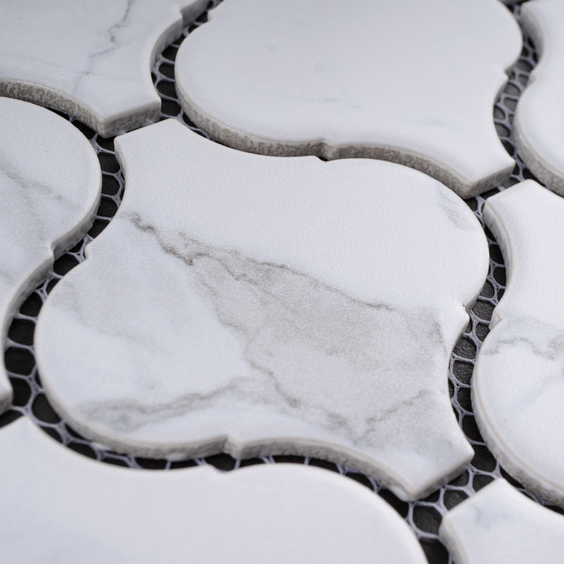Carreau de mosaïque en porcelaine matte 9,69 po x 11,03 po Porcetile