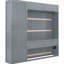 Grand lit avec tablettes, mur gris - espace pour le bureau à domicile, la chambre d'amis et la salle de sport, conception d'armoire pliable, matelas maximum de 8 po permettant d'économiser de l'espace-1160872820-1160872817