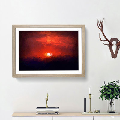 Deep Red Sunset in Italy in Abstract - Picture Frame Graphic Art Print
