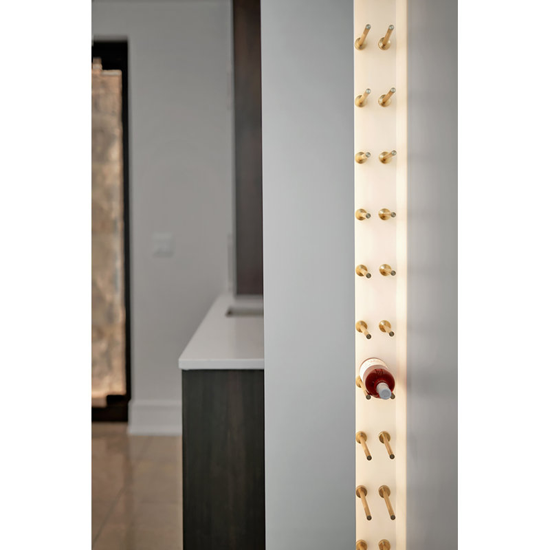 Islais Wall Mounted Wine Bottle Rack, Matte Black
