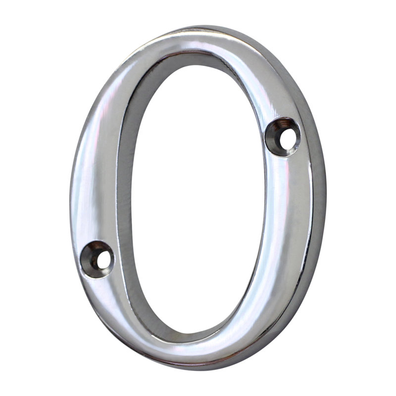 Lettre de montage en laiton H 2 po, Chrome poli, O