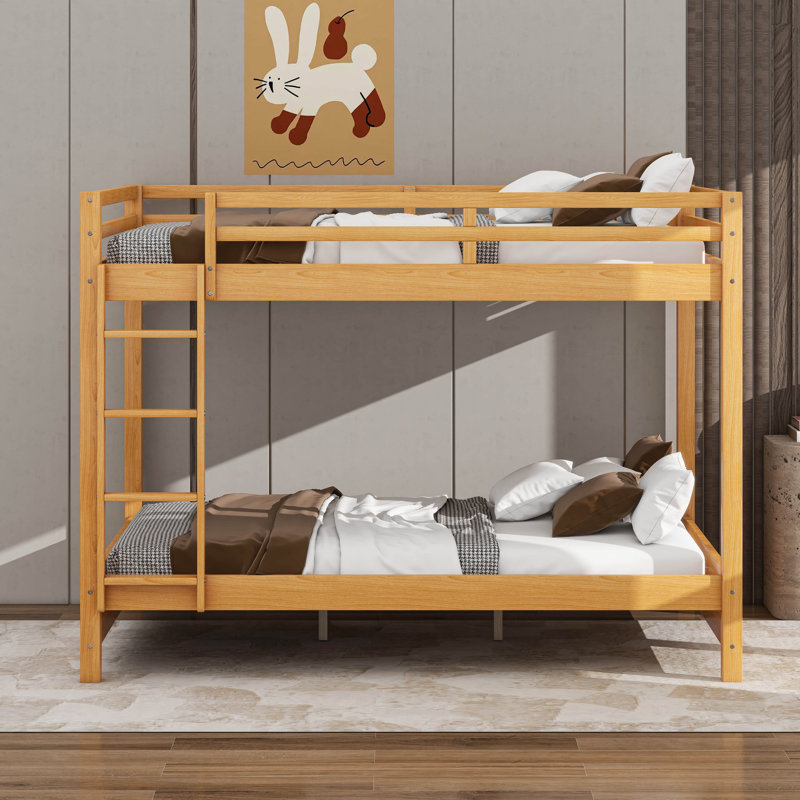 Lit superposé en bois grand avec échelle, Bois