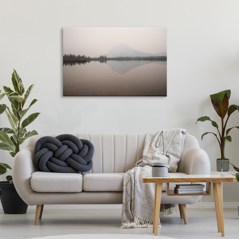 Art mural sur toile Mountain Mountain Reflecting Lake par Carol Robinson, H 24 po x l 36 po