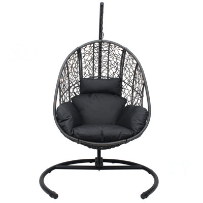 Norrene Outdoor/Indoor Faux Wicker Egg Swing