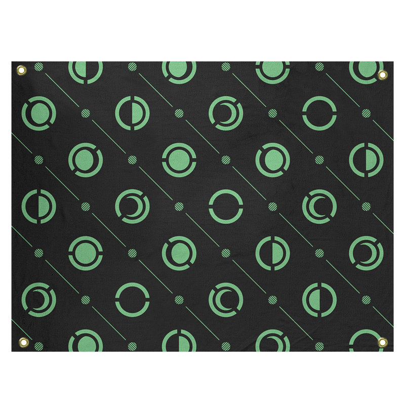 Tapisserie, H 26 po x l 36 po, Noir/vert