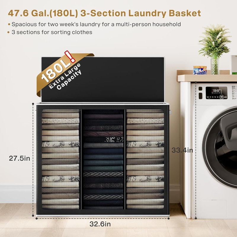 Fabric Laundry Hamper with Handles