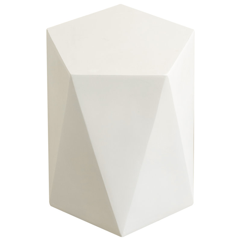 Table d'appoint en fibre de verre Nexigo, Blanc