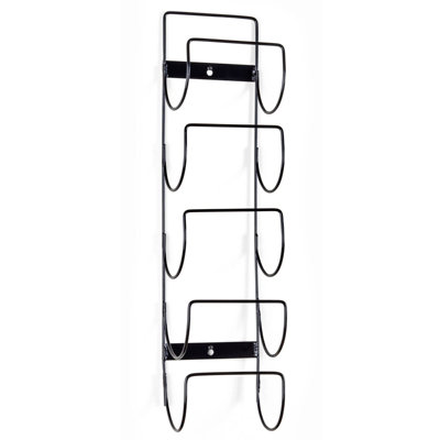 Peck 5 Bottle Hanging Wine Bottle Rack in Black