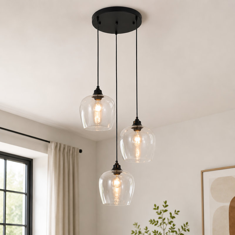 3-light Dimmable Cluster Pendant
