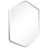 Miroir mural octogonal biseauté noir mat sans cadre-94946106