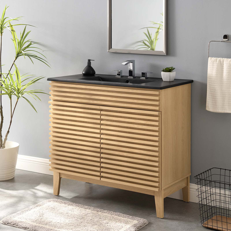 Modway Render 36" Bathroom Vanity, Oak