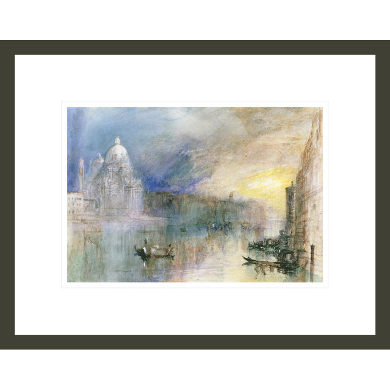 «Venice: Grand Canal with Santa Maria della Salute» par Joseph Mallord William Turner, impression giclée encadrée