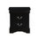 Table de chevet 2 tiroirs en bois avec finition noire