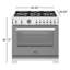 Bertazzoni 36" 5.9 Cubic Feet Freestanding Range-2010504400-2010504403