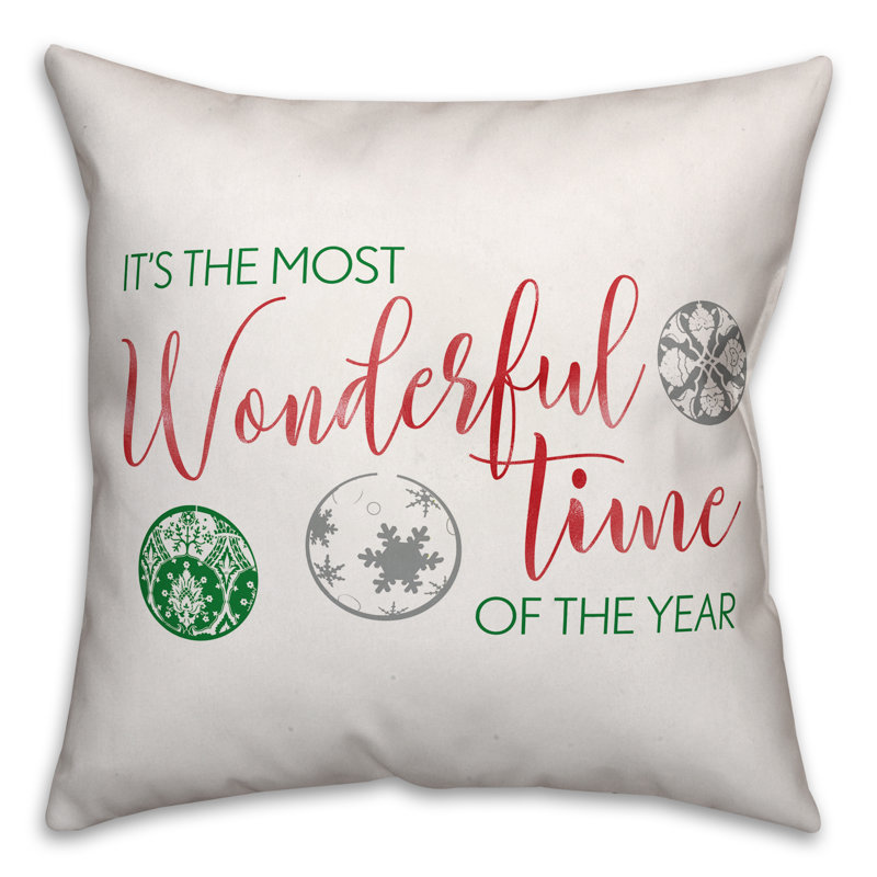 Coussin le plus beau moment de l’année, 16 po x 1 po, Housse de coussin