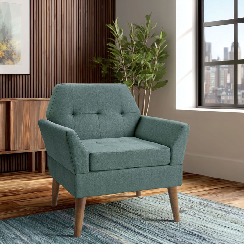 Newtin Mid-Century Modern Accent Chair, Blue