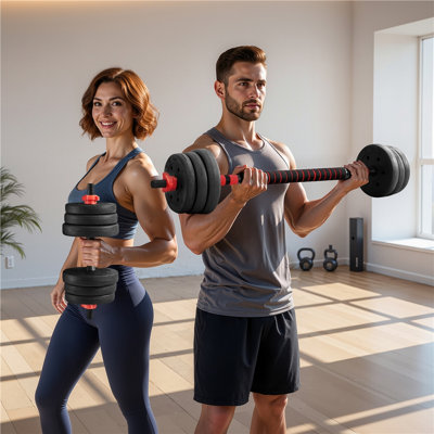 Adjustable Dumbbell and Barbell Set