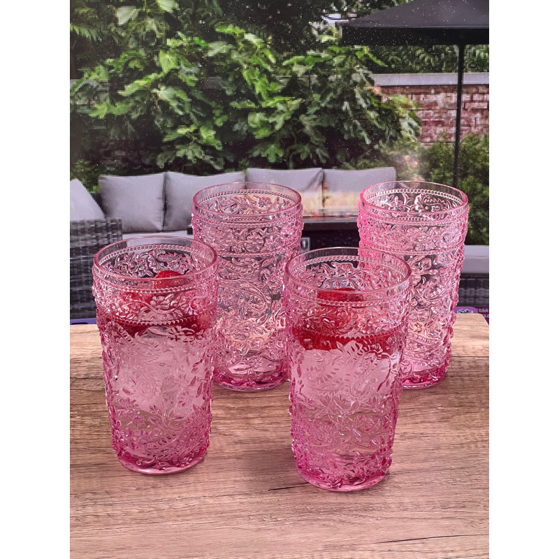 Verre à boire en acrylique Lola, Rose, 17 oz