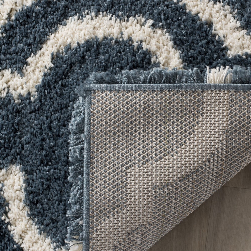 Darrold Hudson Shag Performance Geometric Rug, Runner 2'3" x 12'