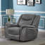 Fauteuil inclinable rembourré et rembourré gris