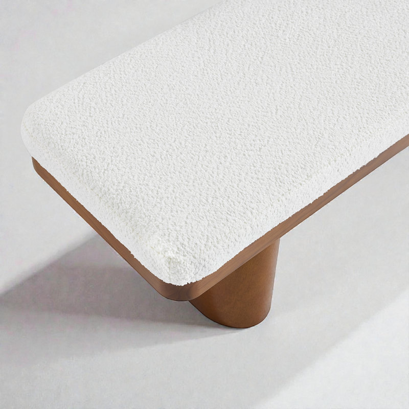 Banc rembourré l 47,5 po, Brun