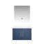 Meuble-lavabo bleu marine 30 po X P 22 po, plateau en quartz, miroir à DEL - rayure, teinture, compartiment en bleu, fermeture en douceur, rayure et teinture, rangement spacieux-1465662933